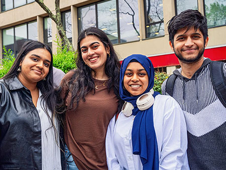 A group of students standing together.