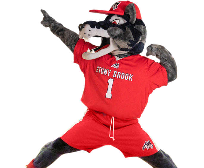 Stony Brook Wolfie Mascot